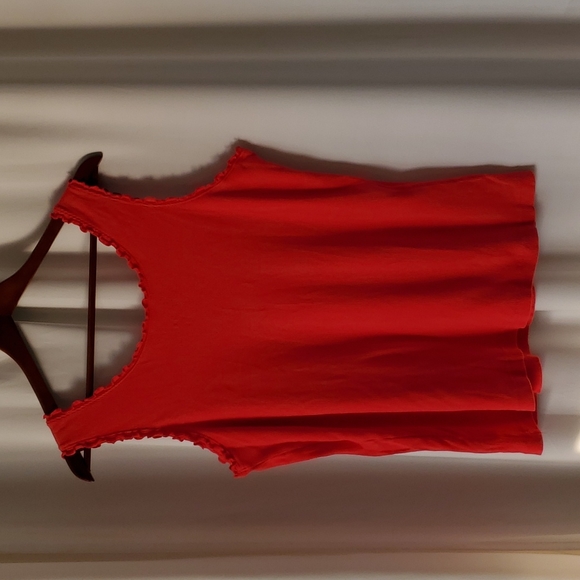 Bright Coral Ribbed Tank - Picture 2 of 3